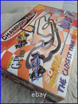 AFX TOMY Champion Rally 9941 Track Set Super G Plus With2 Cars 50 Ft Track Tested
