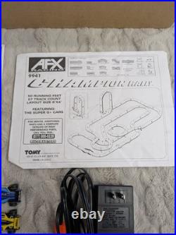 AFX TOMY Champion Rally 9941 Track Set Super G Plus With2 Cars 50 Ft Track Tested
