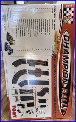 AFX TOMY Champion Rally 9941 Track Set Super G Plus With2 Cars 50 Ft Track Tested