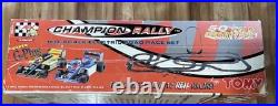 AFX TOMY Champion Rally 9941 Track Set Super G Plus With2 Cars 50 Ft Track Tested
