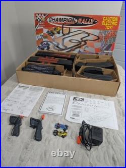 AFX TOMY Champion Rally 9941 Track Set Super G Plus With2 Cars 50 Ft Track Tested