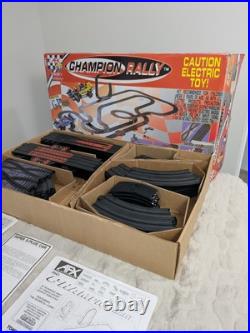 AFX TOMY Champion Rally 9941 Track Set Super G Plus With2 Cars 50 Ft Track Tested