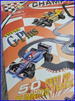 AFX TOMY Champion Rally 9941 Track Set Super G Plus With2 Cars 50 Ft Track Tested