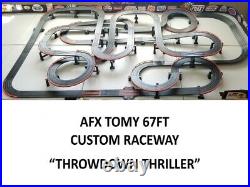 AFX TOMY HUGE 67FT CUSTOM RACE WAY TRACK for Mega G/G+ Super G Plus Turbo SRT