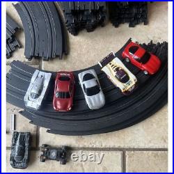 AFX/Tomy Racemasters 4-Way Split Electric Slot Car Set 8 Cars, Track & Box