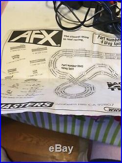 AFX Tomy Super G Plus 4 Way Split Raceway Race Slot Car Set Parts