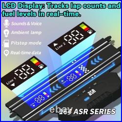 AGM MASTECH Top Racer Slot Car Track Set 1/64 LED Lap Counter 4 Cars MR-06U