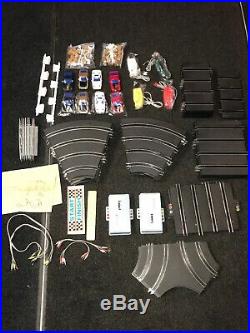 ARTIN -4 Lane 1/43 Scale Slot Car Track. With 8 Slot Cars- 4 Are NOS