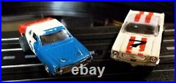 AURORA COMPLETE RTR #1300 T-JET 2 LANE HO Slot Car Race Track Set 2 Cars