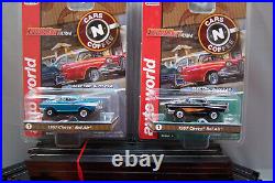 AUTO WORLD 1957 CHEVY BEL AIR CHALLENGE With 15ft PRO SLOT CAR RACE TRACK NEW 1/64