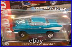 AUTO WORLD 1957 CHEVY BEL AIR CHALLENGE With 15ft PRO SLOT CAR RACE TRACK NEW 1/64