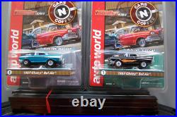 AUTO WORLD 1957 CHEVY BEL AIR CHALLENGE With 15ft PRO SLOT CAR RACE TRACK NEW 1/64