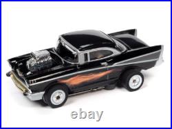 AUTO WORLD 1957 CHEVY BEL AIR CHALLENGE With 15ft PRO SLOT CAR RACE TRACK NEW 1/64