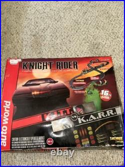 AUTOWORLD KNIGHT RIDER KITT vs KARR SLOT CAR SET 16ft Taking offers