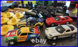 Artin Rare Slot Car Set Grand Team Challenge Four Racers 65 1/2 Foot Track