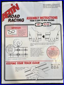 Artin Rare Slot Car Set Grand Team Challenge Four Racers 65 1/2 Foot Track