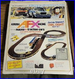 Aurora AFX 2230 Jackie Stewart Oval 8 Set Complete Track No Car Pit Stop Or Inst