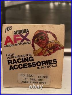 Aurora AFX 2527 12 pcs 6 straight track Slot Car Accessories RARE 1972 NOS NEW