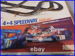Aurora AFX 4 Lane HO Slot Car Track 4x4 Speedway