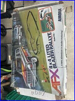 Aurora AFX 4x4 Lited Blazer Rallye Slot Car HO Racing Track Set 2 Cars RARE