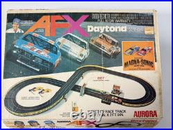 Aurora AFX Daytona HO Slot Car Set with 2 Cars Tested Working Vintage