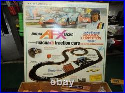 Aurora AFX Slot Car Race Track Set JACKIE STEWART Cars Run good