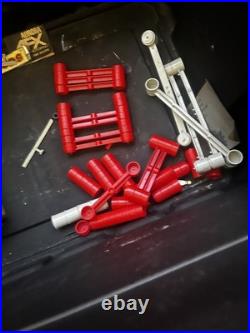 Aurora AFX Track & Accessories Lot Straight, Curved, Cross Tracks, Red Connec