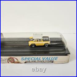 Aurora Afx Car & Track Combo Yellow Ford Baja Bronco