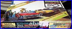 Aurora Model Motoring Nice Ho #1308 Tjet 4 Lane Slot Car Race Track Set 4 Cars