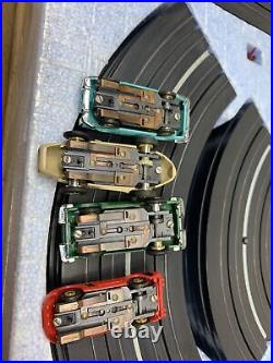 Aurora Model Motoring Slot Car Set # 7623 Lot with4 cars, Track, parts ++