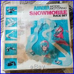 Aurora Model Motoring Snowmobile Race Set Track & Accessories Rare 1971 AFX