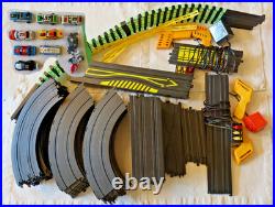 Aurora Tyco Slot Car Double Set Track, 2 Power, 4 Controllers, 8 Cars