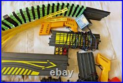 Aurora Tyco Slot Car Double Set Track, 2 Power, 4 Controllers, 8 Cars Aurora Tyco Slot Car Double Set Track, 2 Power, 4 Controllers, 8 Cars