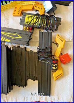 Aurora Tyco Slot Car Double Set Track, 2 Power, 4 Controllers, 8 Cars