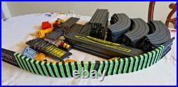 Aurora Tyco Slot Car Double Set Track, 2 Power, 4 Controllers, 8 Cars Aurora Tyco Slot Car Double Set Track, 2 Power, 4 Controllers, 8 Cars