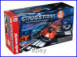 Auto World CrossTrax Road Course 9' Slot Car Race Set