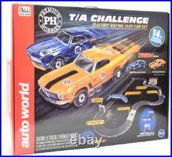 Auto World / Premium Hobbies T/A Challenge Mustang Camaro HO Slot Car Race Set