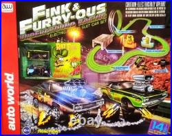Auto World Rat Fink Slot Car Set Fink & The Furry-ous New 2 Mopar Cars