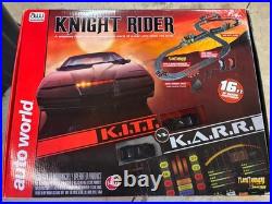 Auto World Slot Car Track Knight Rider K. I. T. T vs K. A. R. R In Box 16' Track Rare