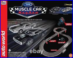 Auto World/VRC Hobbies Muscle Car Mayhem HO Scale Slot Car Race Set CP7605