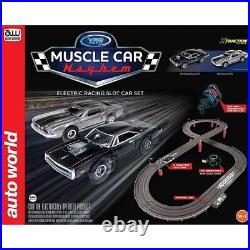 Auto World/Vrc Hobbies Muscle Car Mayhem HO Scale Slot Car Race Set CP7605