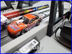 Auto world Pro Racing Dragstrip Slot Cars Track with summit racing cars jason line
