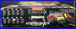 CARRERA EVOLUTION 1/32 25802 Adrenaline Run SLOT CAR SET Plus 4 Straights