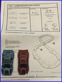 CUSTOM TYCO TRON Lamborghini Challenge HO Slot Car Track Set with Extra