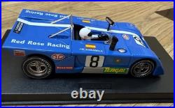 Chevron B19 Slot Car GB Track NOS in Display Case Red Rose Racing Firestone 1971