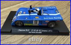 Chevron B19 Slot Car GB Track NOS in Display Case Red Rose Racing Firestone 1971