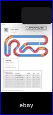 Complete Policar Slot Car Track 2-lane- 65 Feet All Electronics Included