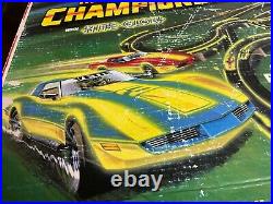 Complete Vintage TYCO Magnum 440-X2 Championship Nite Glow Slot Race Car Track