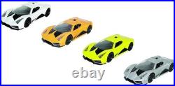DMX SLOTS Racer 4-Car 2.4GHz Slot Car Set, Multi-Color 18' Track, race