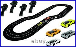 DMX SLOTS Racer 4-Car 2.4GHz Slot Car Set, Multi-Color 18' Track, race DMX SLOTS Racer 4-Car 2.4GHz Slot Car Set, Multi-Color 18' Track, race